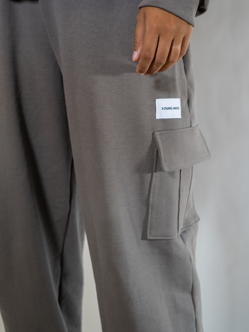 Cargo French Terry Sweatpants in Graphite