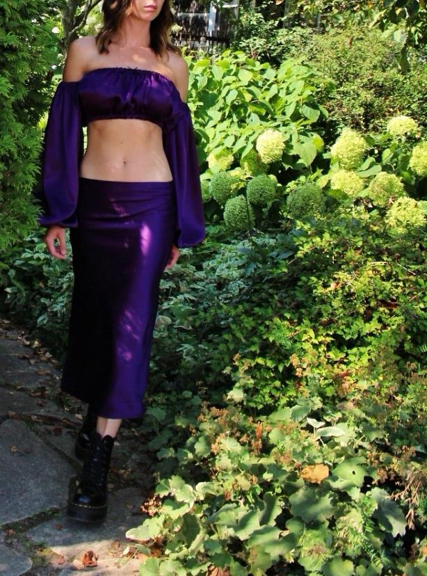 Erica Midi Skirt - Plum