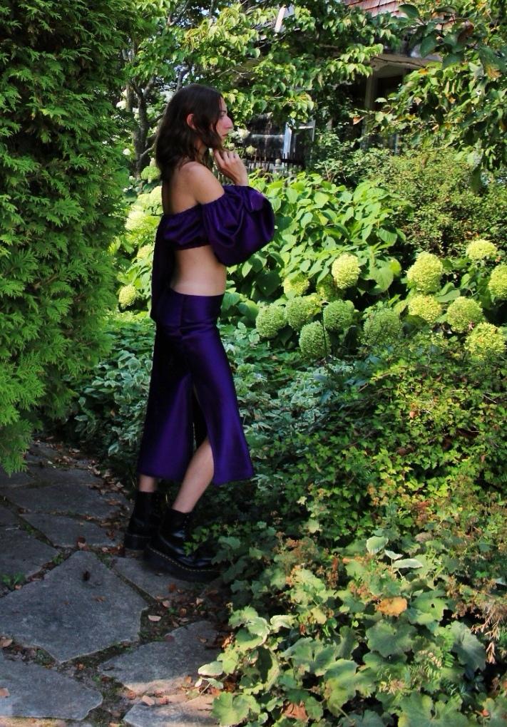Erica Midi Skirt - Plum