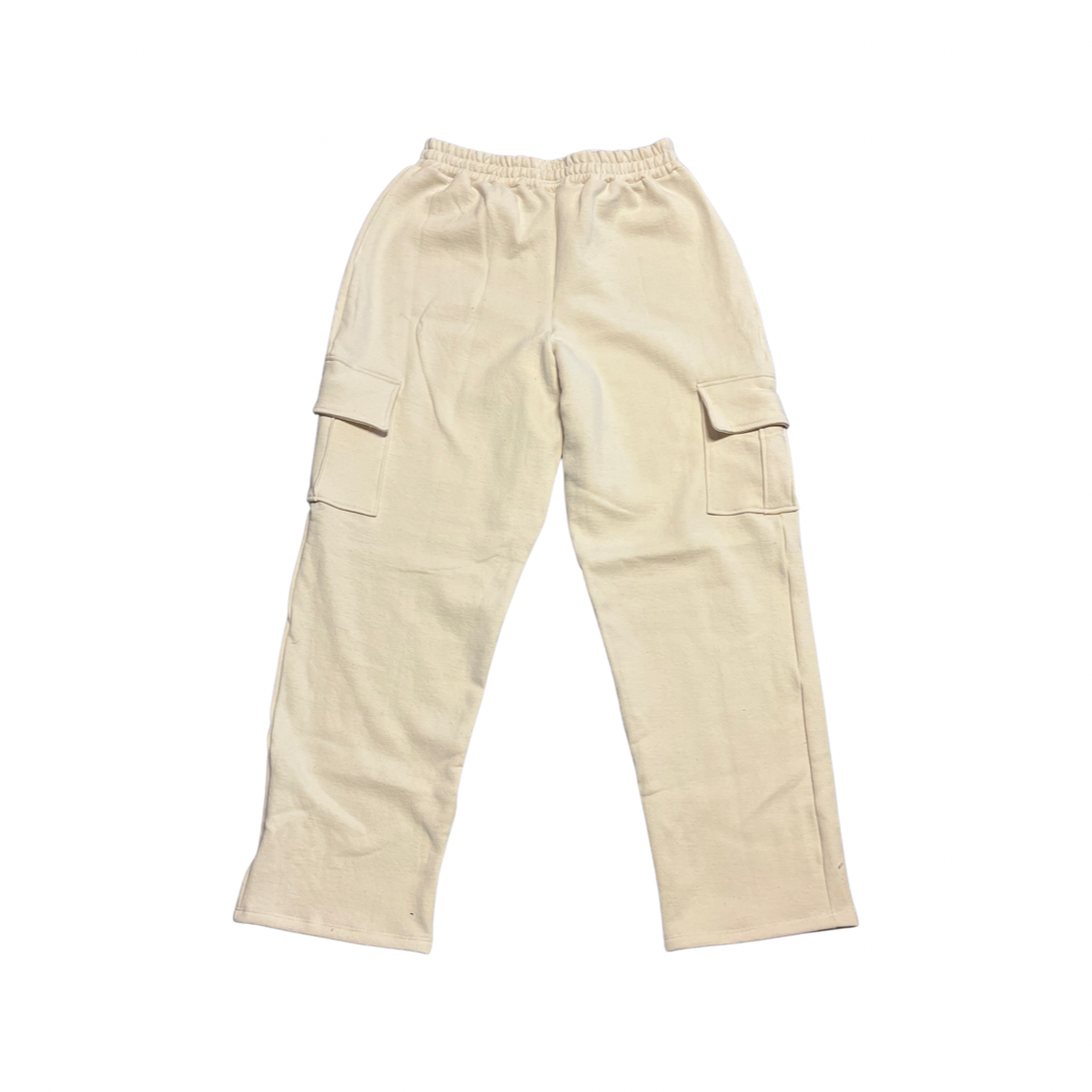Crème cargo sweats