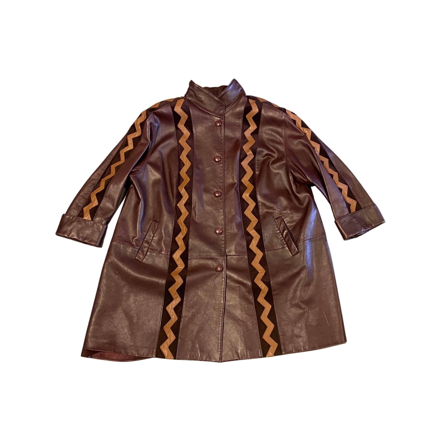 Maeve Maze Long Leather Jacket