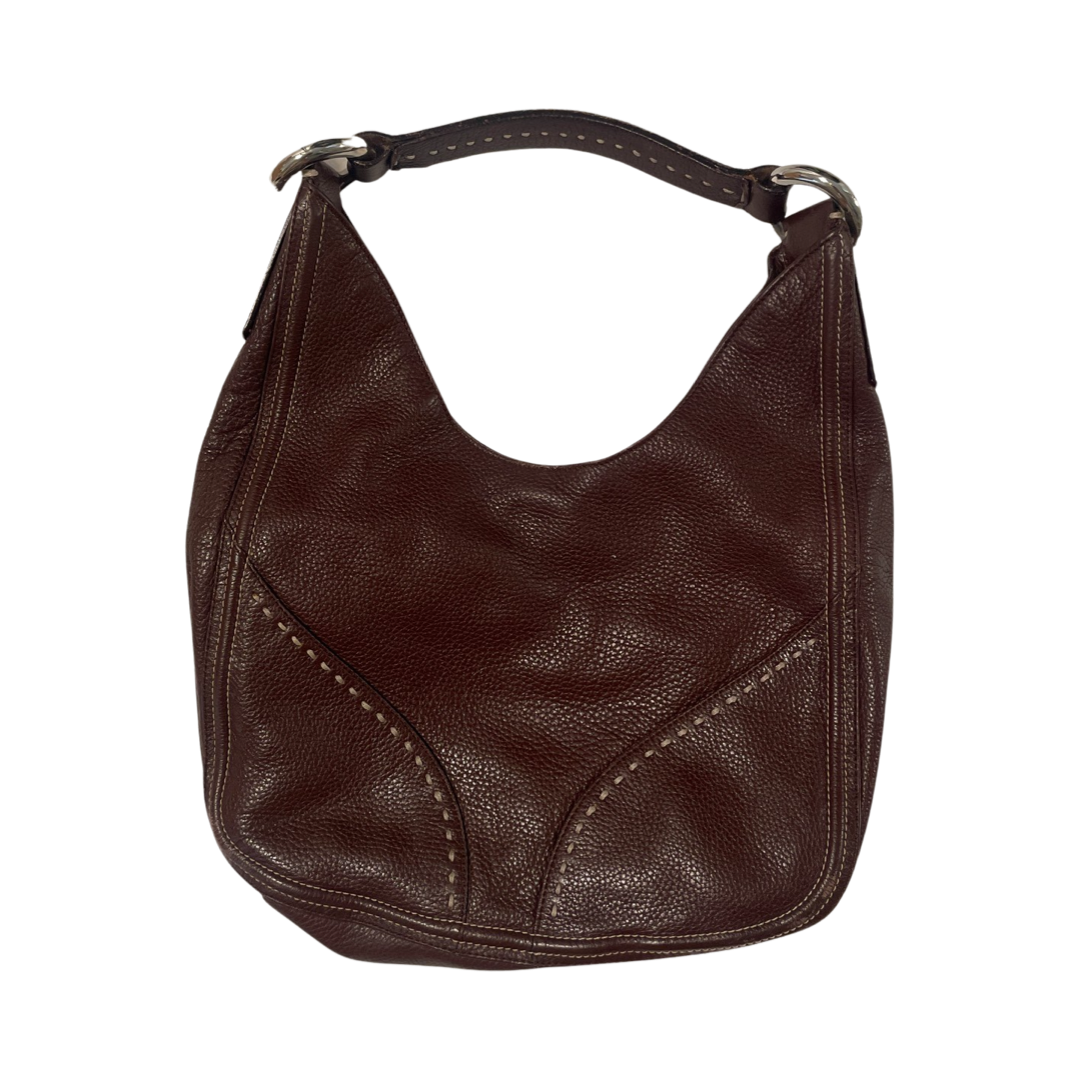 Butter leather CHOCO slouch brown hobo