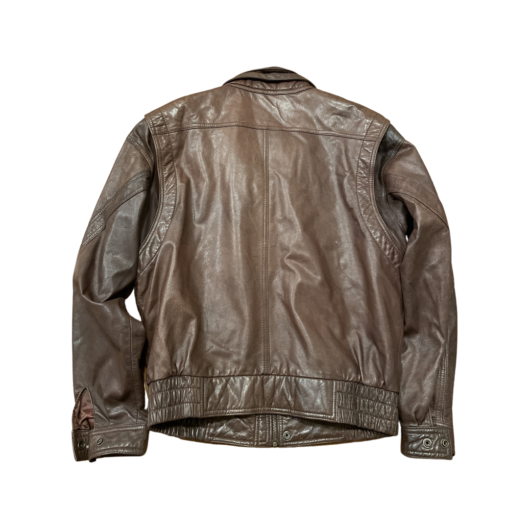 Bomber butter leather pilot jacket