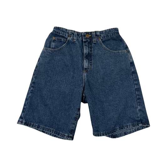 Wide long denim short