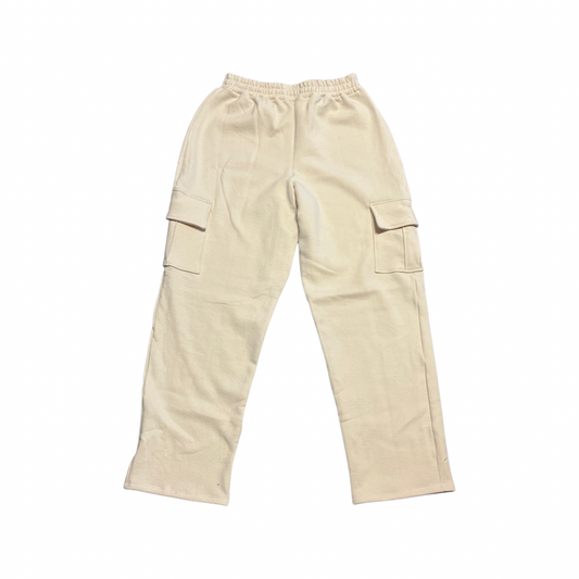 Crème cargo sweats