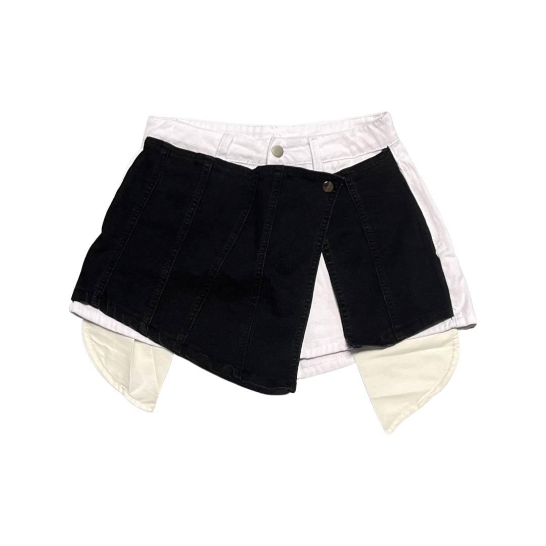 Black and white shift skirt