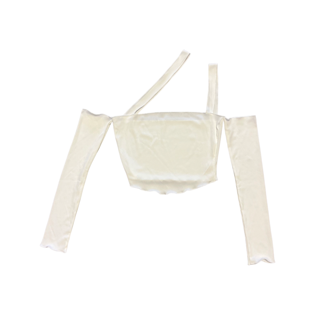 Liv ribbed top / white