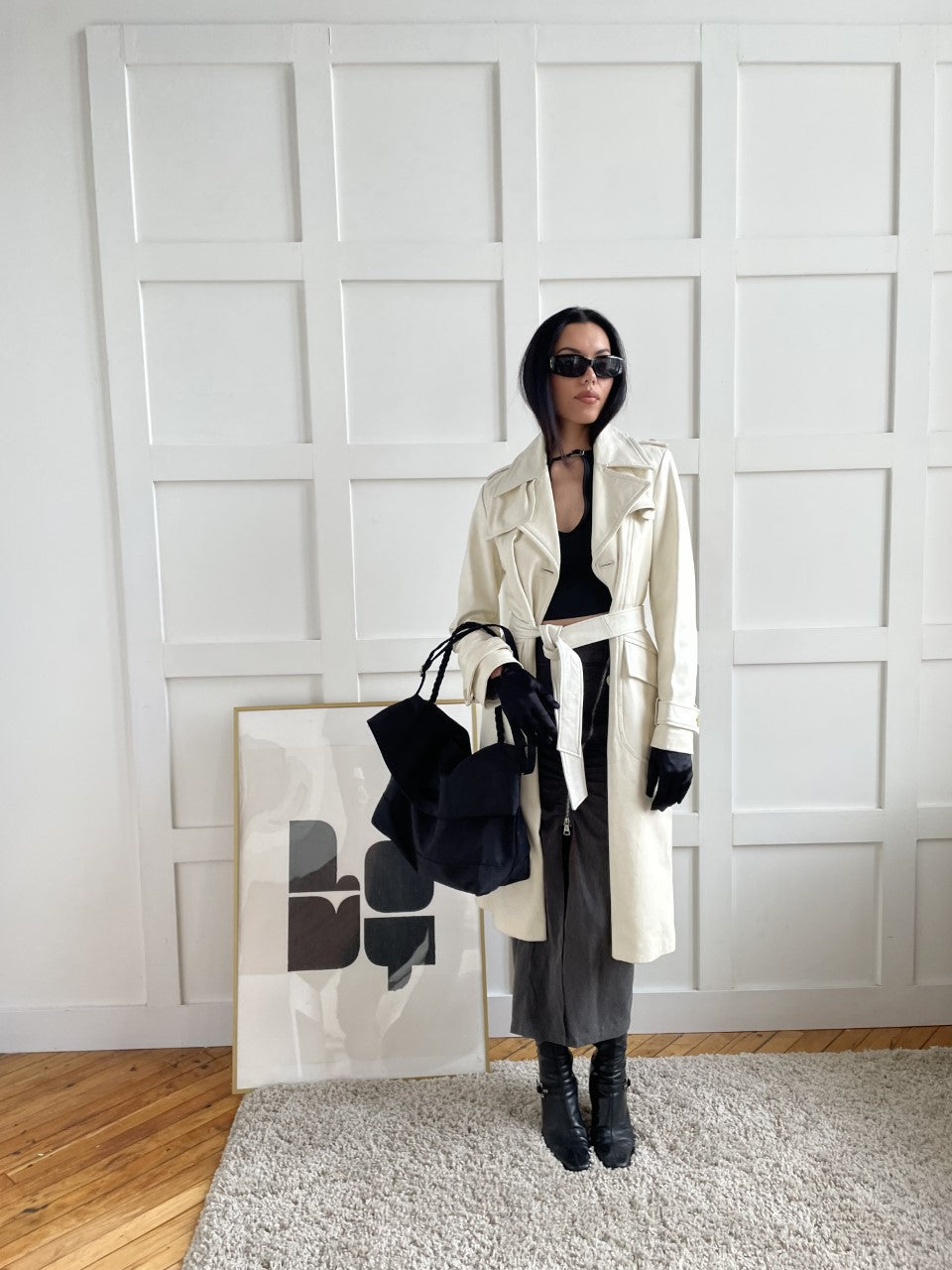 Banana Republic butter leather trench